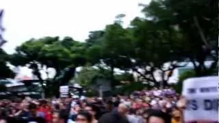 Protest of more than 5000 people at Hong Lim Park Singapore against the Government's White Paper