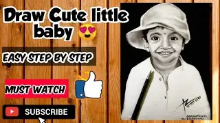 How to Draw Cute little boy realistic sketch.... Easy way to draw