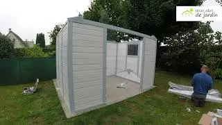 Montage de l'Abri de jardin en PVC 7,5m&sup2; DECO blanc et gris bleu Grosfillex + kit ancrage offert