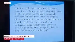 B4134   Bosanski jezik   Opisivanje   Dalila Fazlji