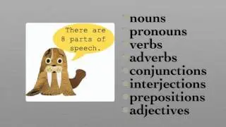 Cycle 2, Week 1, 8 Parts of Speech