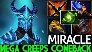 MIRACLE [Razor] Try Hard Mega Creeps Comeback Max Speed Build 7.23 Dota 2