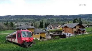 Zug Mitfahrt   Le Day - Le Brassus , Le Rocheray-Le Solliat La Golisse  , Train ride, Viagem de trem