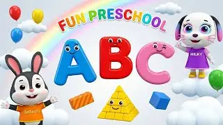 Fun Preschool Learning Video: Learn ABCs, Basic Colors, Shapes, and Numbers for Toddlers