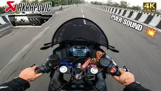 R15 V4 With Akrapovic Exhaust 💥 full Throttle on 🔥 R15 V4 Full Power Test ⚡