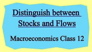 Distinction between Stock and Flow with Examples - Economics Class 12 Macroeconomics
