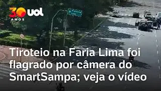 Tiroteio na Faria Lima foi flagrado por c&acirc;mera do SmartSampa; veja o v&iacute;deo