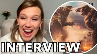 GODZILLA VS KONG Fun Cast Interview: Millie Bobby Brown, Alexander Skarsgard, Eiza Gonzalez & more!