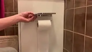unboxing and installing my new stainless steel toilet paper holder and shelf