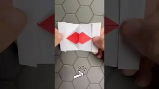 Origami KISSING LIP!! How to make a paper kissing lip!! #shorts