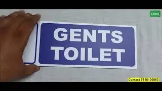 TOILET SIGN BOARD GENTS LADIES SIGNAGE, TOILET RESTROOM WALL STICKER
