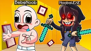 &iexcl;BEB&Eacute; NOOBSI SE VUELVE .EXE Y ASUSTA A BEB&Eacute; NOOB! 😰😱 MINECRAFT ROLEPLAY