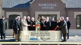 Village of Romeoville Ribbon Cutting 2018 - Metra Station