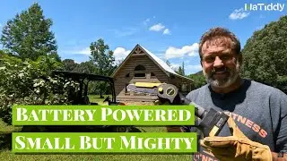 Small but MIGHTY Battery Powered Chainsaw REVIEW | NaTiddy