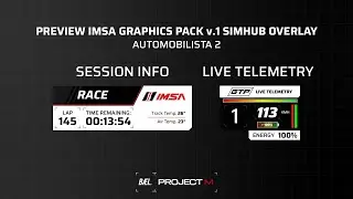 Preview IMSA Graphics Pack v1 SimHub Overlay