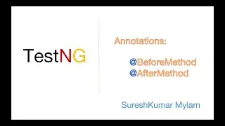 TestNG - BeforeMethod & AfterMethod