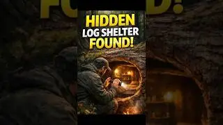 I Built a Modern Shelter Inside a Giant Tree Log&mdash;Alone in the Forest #survival #treehouse #outdoors
