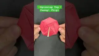 Squid Game Spinning Top (Paengi Chigi)How to Make and Play✨#origami #paper #squidgame #fyp #diy #art