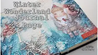 Whimsical Winter Wonderland Mixed Media Journal Page Tutorial