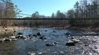 New Portland Wire Bridge in New Portland, Maine
