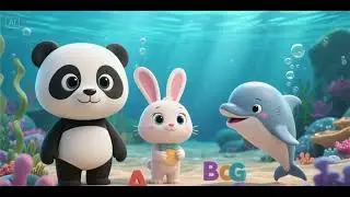 Panda, Bunny, and Baby Dolphin Underwater ABC Song 🌊🐼🐰🐬 | Learn the Alphabet | Kids Songs