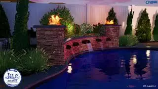 Pool Project and Backyard Renovation - MUNSON 3D Pool Render & Design