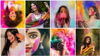💞🌈 New Holi special poses for girls || 😍🦋 Colourful Holi poses for stylish girl ||