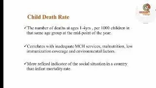 Child Mortality Rate and Under five year mortality Rate | Mortality Indicators |
