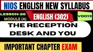 nios new syllabus 2024 class 12 |NIOS class 12 english chapter 26 A|most important questions English