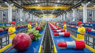 How Lipstick and Natural Cosmetics Are Made from Beetroot | Factory & Science Documentary