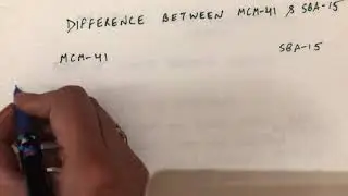 Difference between MCM41 and SBA 15 l MESOPOROUS silica nano particles l