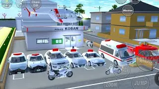 Sakura School Simulator Police Koban Emergency All 3D cars 🚓🚑 | Ambulance, Fire Truck & Heli Action