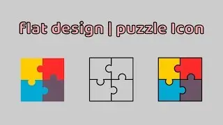 Flat Design | Puzzle Icon | Inkscape Tutorial for Beginner