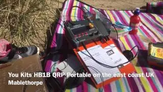 Портативная QRP-радиостанция You Kits HB1B на пляже