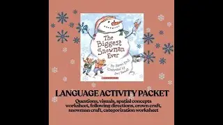 The Biggest Snowman Ever | Winter Speech Therapy Language Activities for Preschool & Special Ed