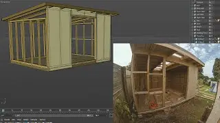C4D Shed Mockup with Build Timelapse