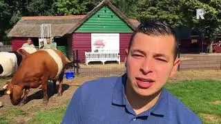 Stadsboerderiebockeballendraaien met duurzame Vlaardingse agrarier Jordy van der Poel en Schiedam...