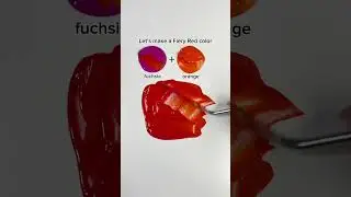 Let&rsquo;s make a Fiery Red color | ASMR #colormixing #paintmixing #asmr #satisfying  #colors