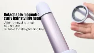 2-in-1 Automatic Hair Curler & Straightener &ndash; Fast-Heating Ceramic Rotating Negative Ion Styler