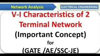 Network Analysis : v-i Characteristics of 2 Terminal Network
