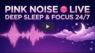 🔴 24/7 Pink Noise for Deep Sleep | Instant Insomnia Relief, Fall Asleep Fast, Soothing Sound