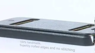 Jisoncase New iPhone 5 Real Leather Flip case 100% handmade ingenious suction cup design