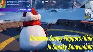 Consume Snowy Floppers or hide in a Sneaky Snowmando - Fortnite Chapter 5 S1