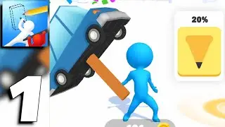 Draw Hammer - Drawing games - Gameplay Part 1 Levels 1-23 (Android, iOS) All Levels