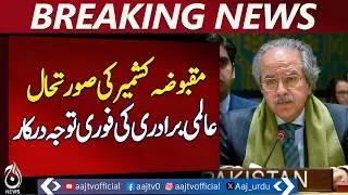 Kashmir Human Rights | International Attention Needed | Asim Iftikhar Statement - Aaj Pakistan News