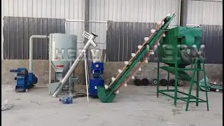 1T/h chicken/poultry feed production line, animal feed making machine for sale