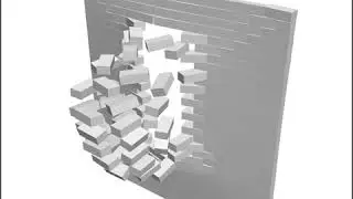 Masonry wall subjected to a surface-blast