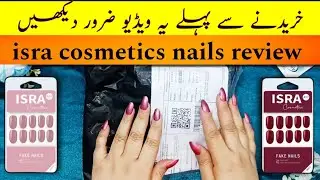 Isra cosmetics stick on Pres on nails review and unboxing by kiran beauty salon