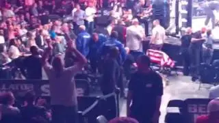 Neiman Gracie wins! Bellator 180 - his Dad celebrates!