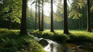 Peaceful Rain and Flowing River Piano Music for Better Sleep